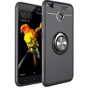 Techno Guru Redmi 4x Ultra Koruma Sağlayan Stant Özellikli Yüzüklü Ravel Silikon Kılıf