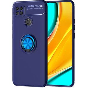 Techno Guru Redmi 9c Ultra Koruma Sağlayan Stant Özellikli Yüzüklü Ravel Silikon Kılıf