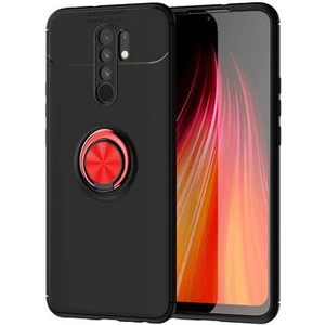 Techno Guru Redmi 9 Ultra Koruma Sağlayan Stant Özellikli Yüzüklü Ravel Silikon Kılıf