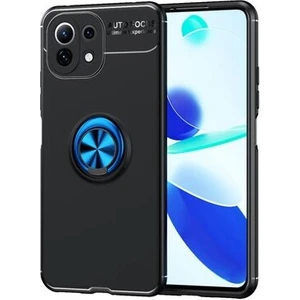 Techno Guru Xiaomi Mi 11 Lite Ultra Koruma Sağlayan Stant Özellikli Yüzüklü Ravel Silikon Kılıf