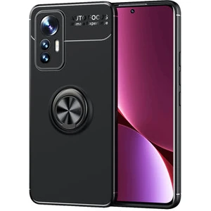 Techno Guru Xiaomi Mi 12 Lite Ultra Koruma Sağlayan Stant Özellikli Yüzüklü Ravel Silikon Kılıf