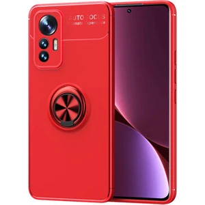Techno Guru Xiaomi Mi 12 Lite Ultra Koruma Sağlayan Stant Özellikli Yüzüklü Ravel Silikon Kılıf