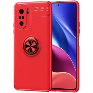 Techno Guru Redmi K40 Ultra Koruma Sağlayan Stant Özellikli Yüzüklü Ravel Silikon Kılıf