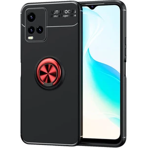 Vivo Y33S  Kılıf Yüzüklü Sağlam Esnek Ringo Silikon Kapak