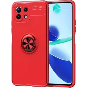 Techno Guru Xiaomi Mi 11 Lite Ultra Koruma Sağlayan Stant Özellikli Yüzüklü Ravel Silikon Kılıf