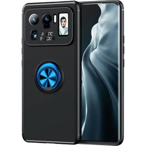 Techno Guru Xiaomi Mi 11 Ultra Ultra Koruma Sağlayan Stant Özellikli Yüzüklü Ravel Silikon Kılıf