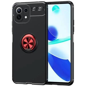 Techno Guru Xiaomi Mi 11 Lite Ultra Koruma Sağlayan Stant Özellikli Yüzüklü Ravel Silikon Kılıf