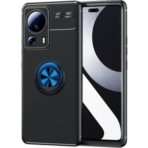 Techno Guru Xiaomi Mi 13 Lite Ultra Koruma Sağlayan Stant Özellikli Yüzüklü Ravel Silikon Kılıf