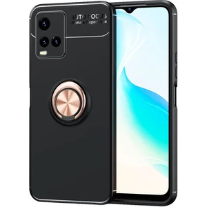 Vivo Y21S  Kılıf Yüzüklü Sağlam Esnek Ringo Silikon Kapak