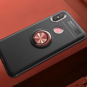 Techno Guru Xiaomi Mi A2 Lite Ultra Koruma Sağlayan Stant Özellikli Yüzüklü Ravel Silikon Kılıf