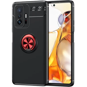 Techno Guru Xiaomi Mi 11T Pro 5g Ultra Koruma Sağlayan Stant Özellikli Yüzüklü Ravel Silikon Kılıf