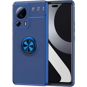 Techno Guru Xiaomi Mi 13 Lite Ultra Koruma Sağlayan Stant Özellikli Yüzüklü Ravel Silikon Kılıf