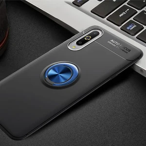 Techno Guru Xiaomi Mi A3 Ultra Koruma Sağlayan Stant Özellikli Yüzüklü Ravel Silikon Kılıf