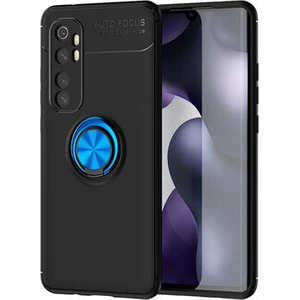 Techno Guru Xiaomi Mi Note 10 Lite Ultra Koruma Sağlayan Stant Özellikli Yüzüklü Ravel Silikon Kılıf