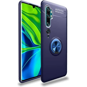 Techno Guru Xiaomi Mi Note 10 Ultra Koruma Sağlayan Stant Özellikli Yüzüklü Ravel Silikon Kılıf