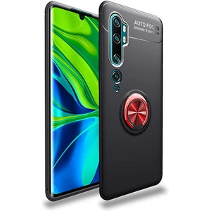 Techno Guru Xiaomi Mi Note 10 Ultra Koruma Sağlayan Stant Özellikli Yüzüklü Ravel Silikon Kılıf