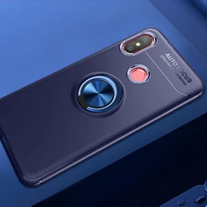 Techno Guru Xiaomi Mi A2 Lite Ultra Koruma Sağlayan Stant Özellikli Yüzüklü Ravel Silikon Kılıf
