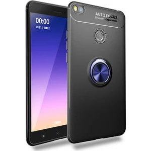 Techno Guru Xiaomi Mi Max 2 Ultra Koruma Sağlayan Stant Özellikli Yüzüklü Ravel Silikon Kılıf