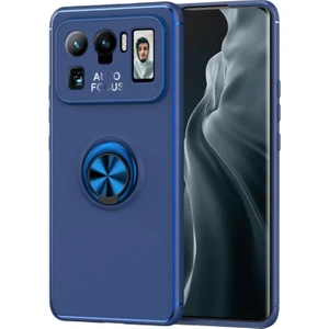 Techno Guru Xiaomi Mi 11 Ultra Ultra Koruma Sağlayan Stant Özellikli Yüzüklü Ravel Silikon Kılıf