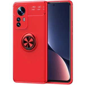 Techno Guru Xiaomi Mi 12 Pro Ultra Koruma Sağlayan Stant Özellikli Yüzüklü Ravel Silikon Kılıf