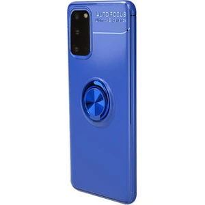 Techno Guru Samsung Galaxy S20 Ultra Koruma Sağlayan Stant Özellikli Yüzüklü Ravel Silikon Kılıf