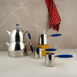 Family Çaydanlık ve Cezve Takımı Lacivert