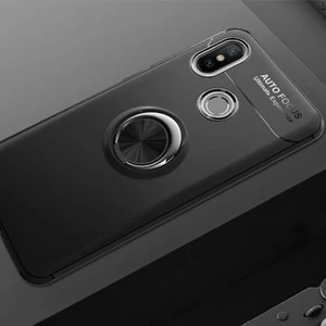 Techno Guru Xiaomi Mi 8 Ultra Koruma Sağlayan Stant Özellikli Yüzüklü Ravel Silikon Kılıf