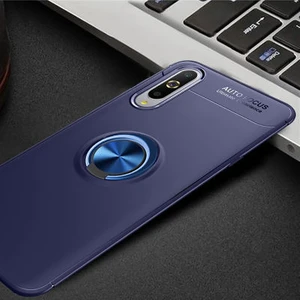 Techno Guru Xiaomi Mi A3 Ultra Koruma Sağlayan Stant Özellikli Yüzüklü Ravel Silikon Kılıf