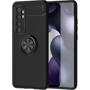 Techno Guru Xiaomi Mi Note 10 Lite Ultra Koruma Sağlayan Stant Özellikli Yüzüklü Ravel Silikon Kılıf