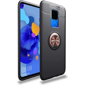 Techno Guru Huawei Mate 30 Lite Ultra Koruma Sağlayan Stant Özellikli Yüzüklü Ravel Silikon Kılıf
