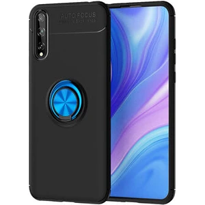Techno Guru Huawei P Smart S (Y8P) Ultra Koruma Sağlayan Stant Özellikli Yüzüklü Ravel Silikon Kılıf