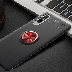 Techno Guru Xiaomi Mi A3 Ultra Koruma Sağlayan Stant Özellikli Yüzüklü Ravel Silikon Kılıf