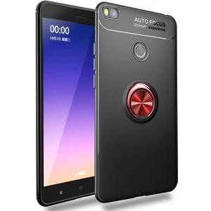 Techno Guru Xiaomi Mi Max 2 Ultra Koruma Sağlayan Stant Özellikli Yüzüklü Ravel Silikon Kılıf
