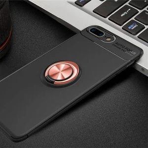 Techno Guru iPhone 8 Plus Ultra Koruma Sağlayan Stant Özellikli Yüzüklü Ravel Silikon Kılıf