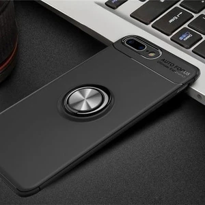 Techno Guru iPhone 8 Plus Ultra Koruma Sağlayan Stant Özellikli Yüzüklü Ravel Silikon Kılıf