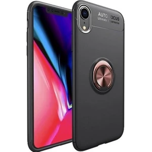 Techno Guru iPhone Xr Ultra Koruma Sağlayan Stant Özellikli Yüzüklü Ravel Silikon Kılıf
