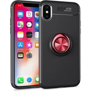 Techno Guru iPhone Xs Max Ultra Koruma Sağlayan Stant Özellikli Yüzüklü Ravel Silikon Kılıf
