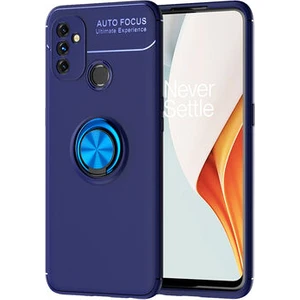 Techno Guru One Plus Nord N100 Ultra Koruma Sağlayan Stant Özellikli Yüzüklü Ravel Silikon Kılıf