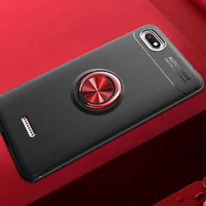 Techno Guru Redmi 6A Ultra Koruma Sağlayan Stant Özellikli Yüzüklü Ravel Silikon Kılıf