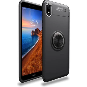 Techno Guru Redmi 7A Ultra Koruma Sağlayan Stant Özellikli Yüzüklü Ravel Silikon Kılıf