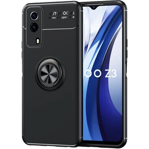 Techno Guru Vivo Y53S 4g Ultra Koruma Sağlayan Stant Özellikli Yüzüklü Ravel Silikon Kılıf