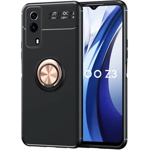 Techno Guru Vivo Y53S 4g Ultra Koruma Sağlayan Stant Özellikli Yüzüklü Ravel Silikon Kılıf