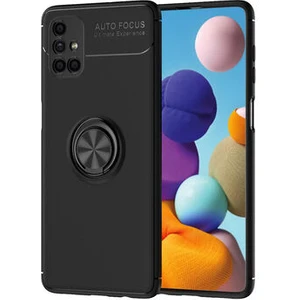 Techno Guru Samsung Galaxy M51 Ultra Koruma Sağlayan Stant Özellikli Yüzüklü Ravel Silikon Kılıf