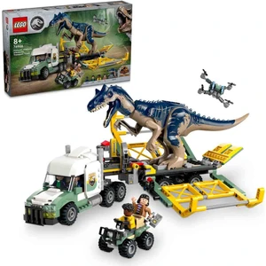 LEGO® Jurassic World Dinozor Görevleri: Allosaurus Taşıma Kamyonu 76966 - 8 Yaş & Üzeri Çocuklar için Oyuncak Yapım Seti (588 P)