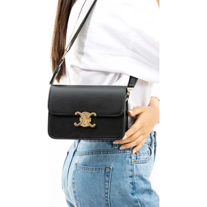 Kadın Aksesuarlı Kapaklı Uzun Ayarlanabilir Askılı Omuz Çantası