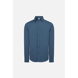 Relaxed Fıt Coton Erkek Gomlek Mavı