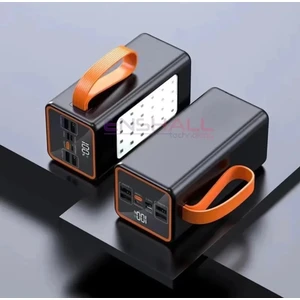 50.000 Mah LED Aydınlatmalı Taşıma Askı Hızlı Şarj 22,5W Powerbank 4xusb Micro,lıghtnıng,typc Giriş