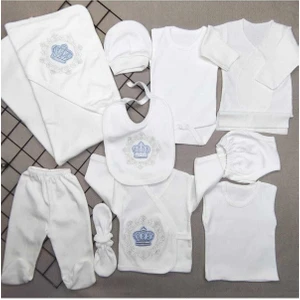 Bebe Nakışlı Taşlı 11PARCA Yeni Doğan Hastane Cıkışı Zıbın Set