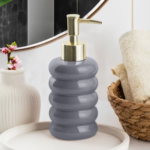 3204 Seramik Sıvı Sabunluk - Tezgah Üstü Banyo Mutfak Lavabo Sabunluğu - 275 cc