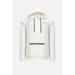 Oversızed Fıt Kapusonlu ve Sırt Baskılı Sweatshırt